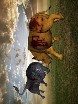 Rhino Buffalo Safari Fight游戏截图1