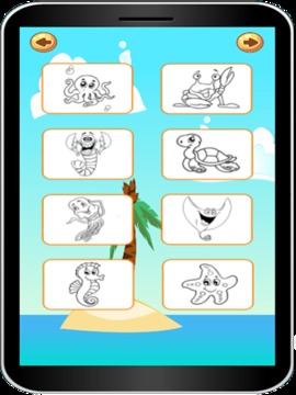 Ocean Animals Coloring Book游戏截图5