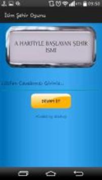 İsim Şehir Hayvan Bitki Oyunu游戏截图3