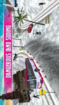 Pink Lady Snow Bus City Driver 3D游戏截图4