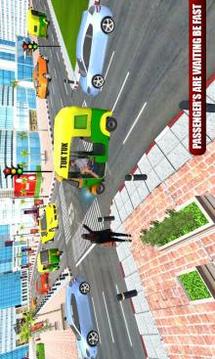 City Tuk Tuk Auto Rickshaw Taxi Driver 3D游戏截图2