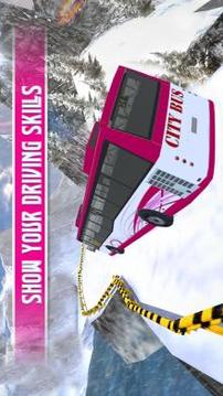 Pink Lady Snow Bus City Driver 3D游戏截图5