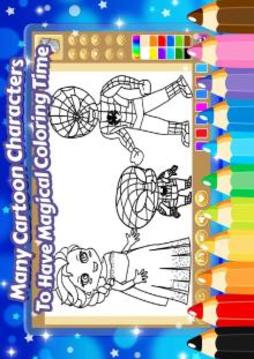 Spider Patrol Superhero Coloring Pages游戏截图2