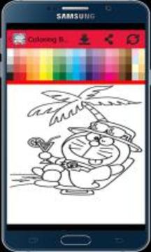 Coloring Book: Doraem Cat Fans游戏截图2