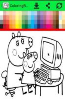 ColoringBook: pig pippa paint Fans游戏截图3