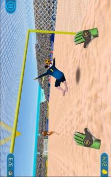 Soccer Goalkeeper - Beach Coast Goalie游戏截图2