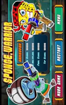 Sponge Warrior Battle Shooter游戏截图1