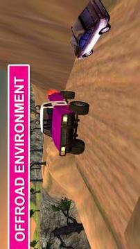 Pink Lady Offroad Mountain Jeep Driver Simulator游戏截图5