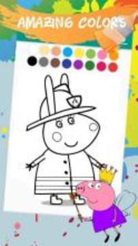 Pepa Happy Pig Coloring Book For Kids游戏截图3