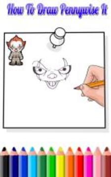 How To Draw Pennywise IT(Pennywise IT Drawing)游戏截图3