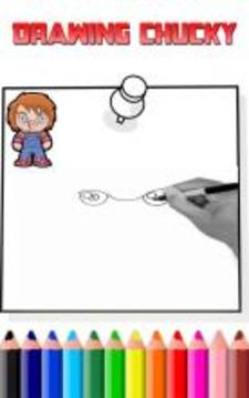 How To Draw Killer chucky (killer Chucky game)游戏截图1