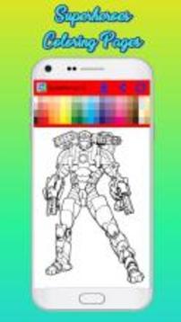 Superheroes Coloring Pages游戏截图3