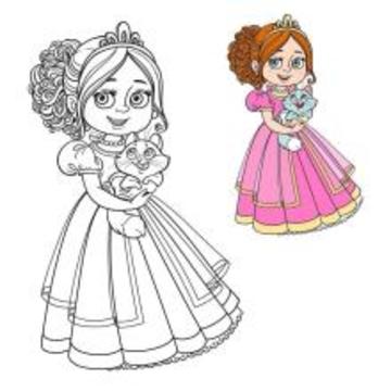 princess coloring book for girls游戏截图1