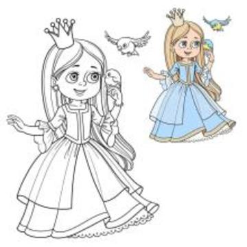 princess coloring book for girls游戏截图2