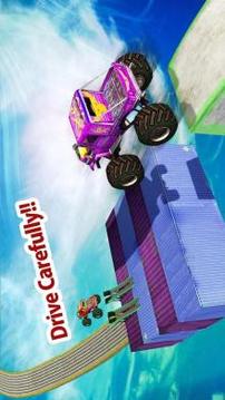 Monster Truck Driver Impossible Track Stunt Racing游戏截图3