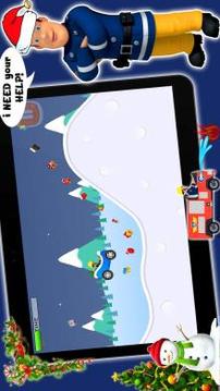 Super Sam Santa Fireman : Snowy Road Game游戏截图3