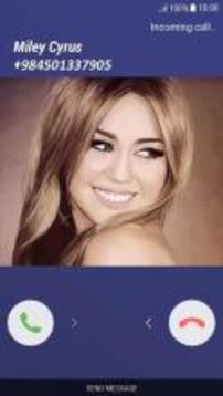 Fake Call Miley Cyrus游戏截图1