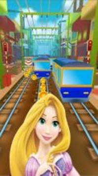 Princess Rapunzel Subway City Run游戏截图2
