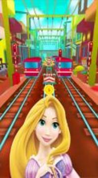 Princess Rapunzel Subway City Run游戏截图1