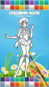 Coloring Sailor Girls游戏截图3