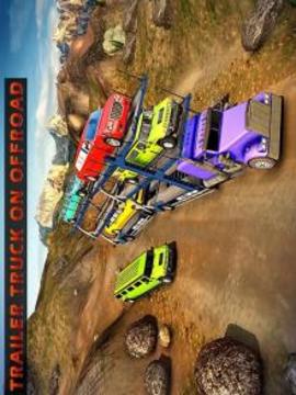 OffRoad Car Transporter Trailer Truck Game游戏截图2
