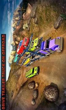 OffRoad Car Transporter Trailer Truck Game游戏截图1