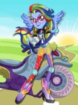 Dress up Rainbow Dash Moto游戏截图1