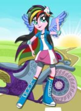 Dress up Rainbow Dash Moto游戏截图2