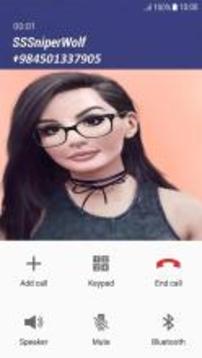 Fake Call SSSniperWolf游戏截图2