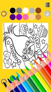 Coloring Book Troll Poppy游戏截图1