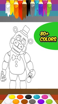 Coloring Book Five Nights FNAF游戏截图2