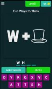 Fun Ways to Think - Pics to Words Quiz Game游戏截图1