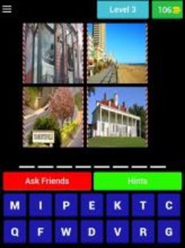 4 Pics 1 Word - US States Quiz游戏截图3