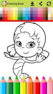 Coloring Game Mermaid Guppies游戏截图4