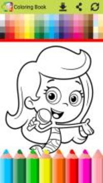 Coloring Game Mermaid Guppies游戏截图2