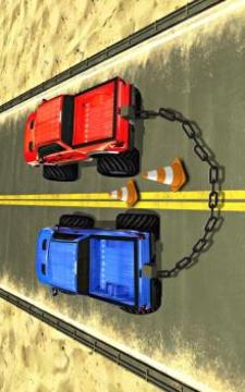 Chained Cars Racing Games Stunt Truck Driver 3D游戏截图3
