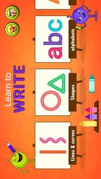 孩子们学习写：幼儿教育游戏游戏截图1