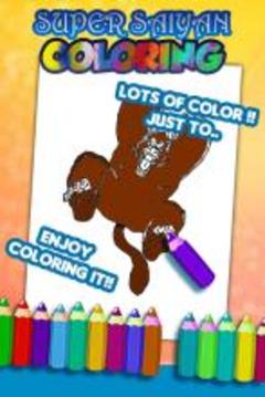 Super Saiyan Coloring Games游戏截图2