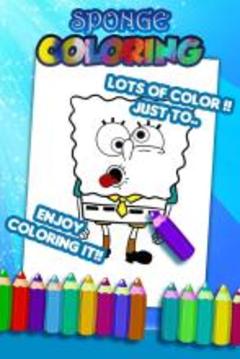 Sponge Coloring Game游戏截图2