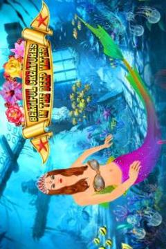 Cute Mermaid vs Sea Animals游戏截图3