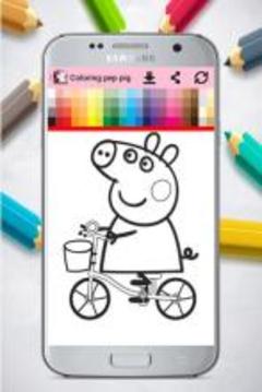 Coloring pep pig游戏截图4