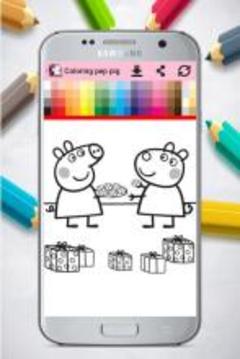 Coloring pep pig游戏截图5