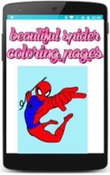 spider superheroes coloring pages game for kids游戏截图5