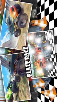 Blaze Monsters Race Car : City Adventure游戏截图1