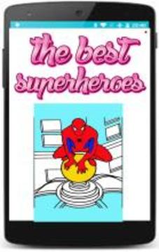 spider superheroes coloring pages game for kids游戏截图4