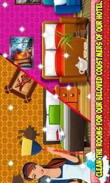 Hotel Manager : Room cleaning & Food Cooking game游戏截图1