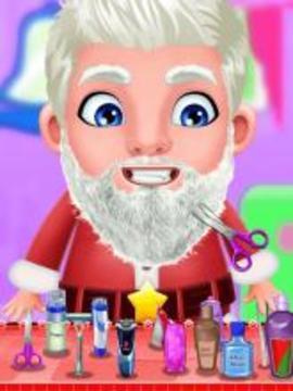 Santa Shave Beard Salon game : Holiday Makeover游戏截图2