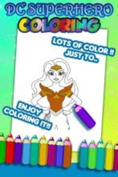 Superheroes Girls Coloring Game游戏截图2