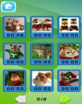 Sliding Puzzle of Chipmunks游戏截图1