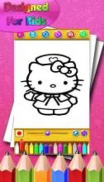 How to color Kitty for fans游戏截图2